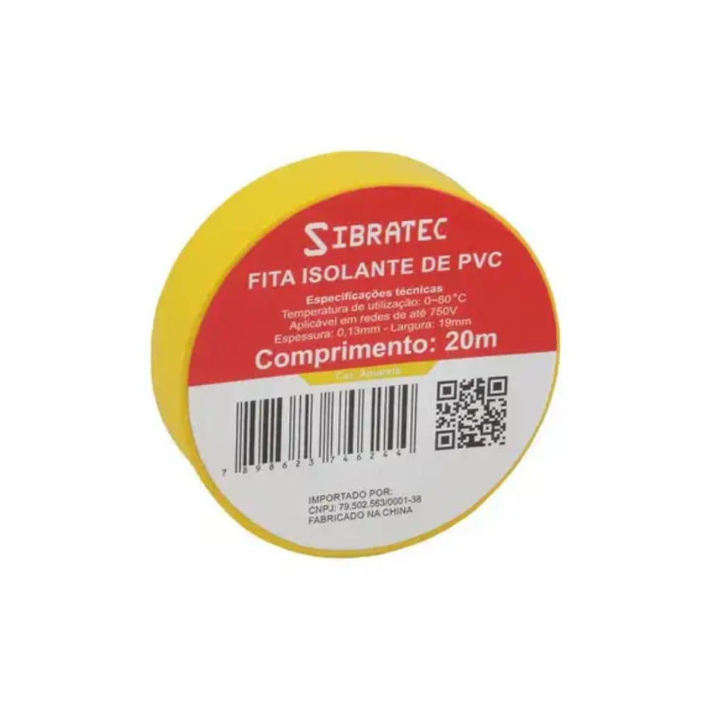 Fita Isolante 18mm x 20m Amarela CCA