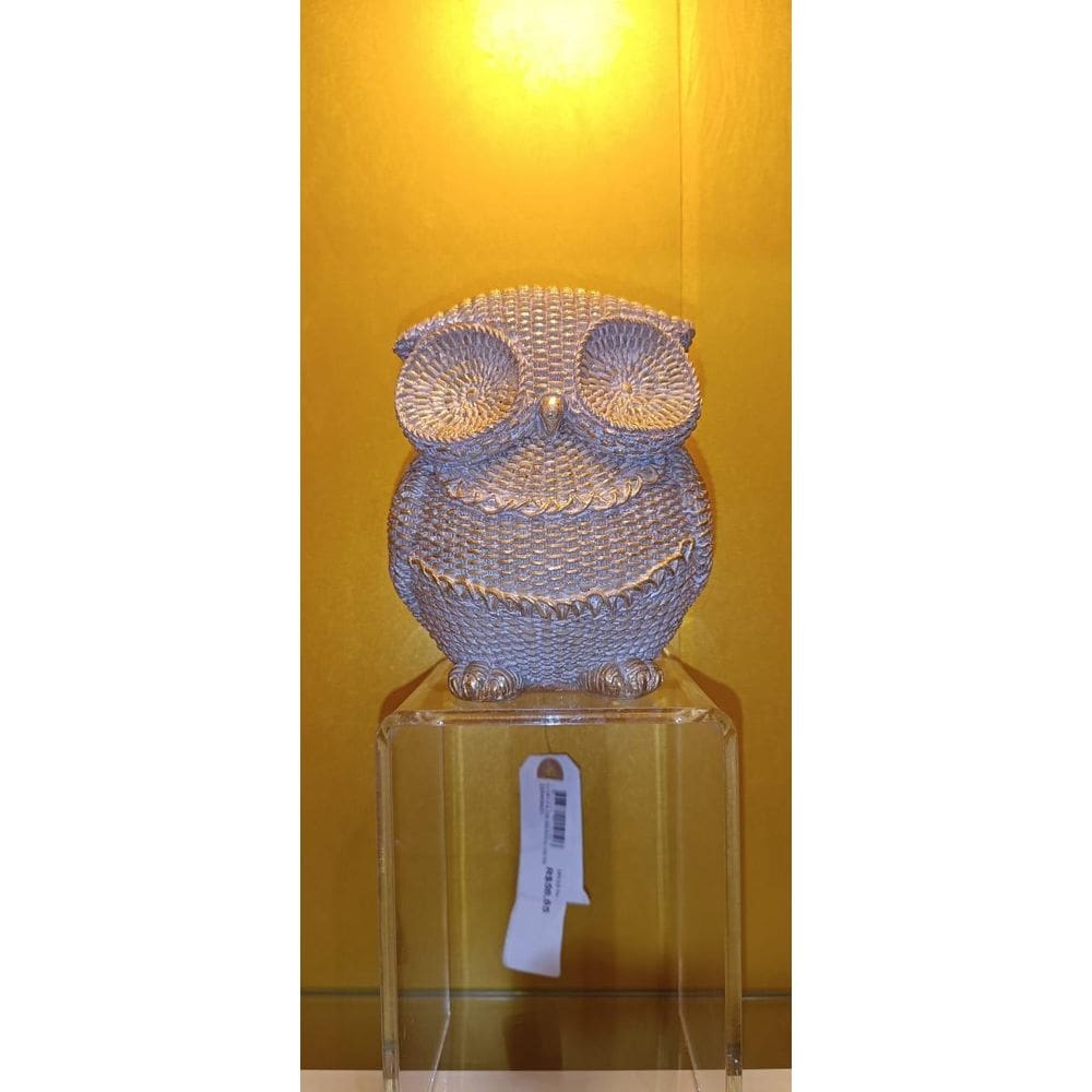 Enfeite Animal Coruja De Resina Decorativo 16Cm