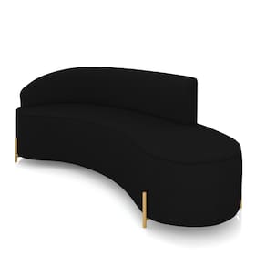 Sofá 4 Lugares Orgânico 220cm Pé Dourado Morgan Linho D03 - D`Rossi