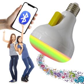 Lampada Musical RGB Bluetooth Usb Som Controle Remoto Festa Decoraçao Evento Musica Colorida Iluminaçao