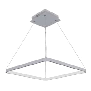 Pendente Quadrado Geometric LED Dimerizável 761S 36W Bivolt Branco