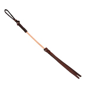 Chicote em Couro e Nylon para Cavalo Laranja Top Equine 37728