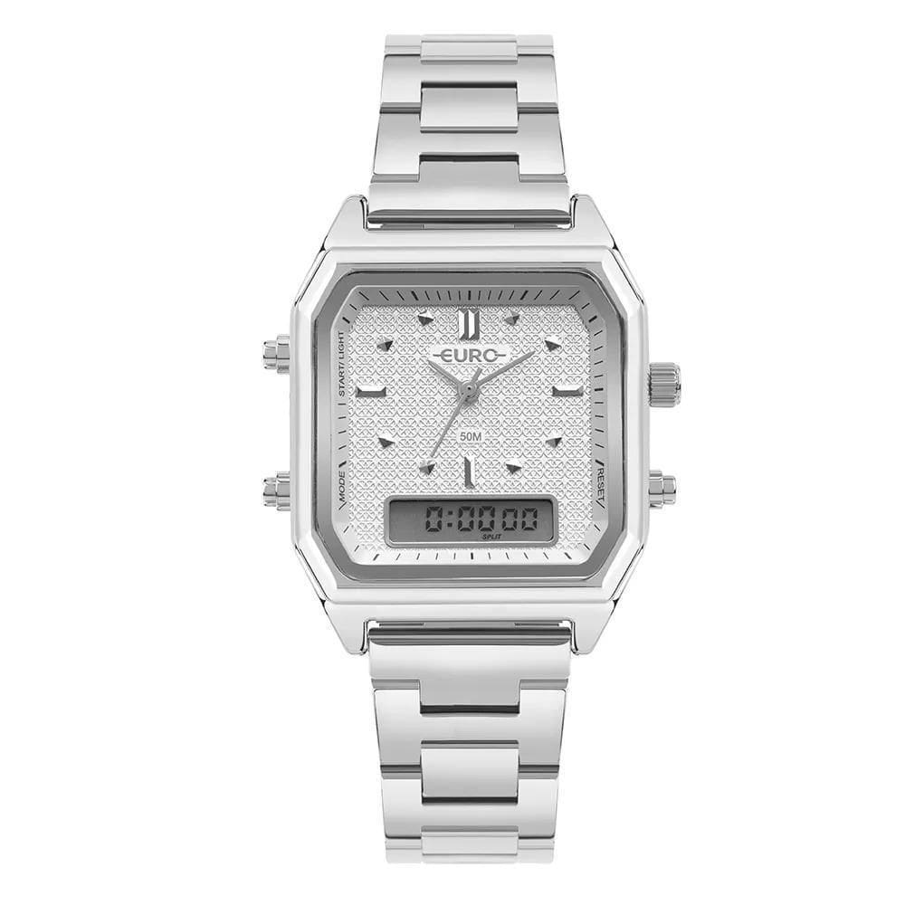 Relógio Euro Feminino Fashion Fit Sporty Prata Eubj3718Ab/4K