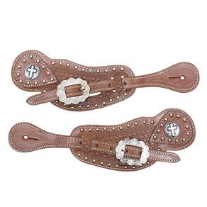 Correia de Espora Larga com Margarida Marrom Top Equine 37722