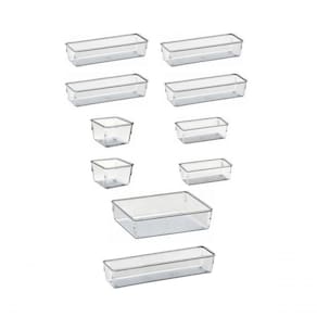 10 Organizadores Multiuso Modular Gavetas Acrílico Cristal