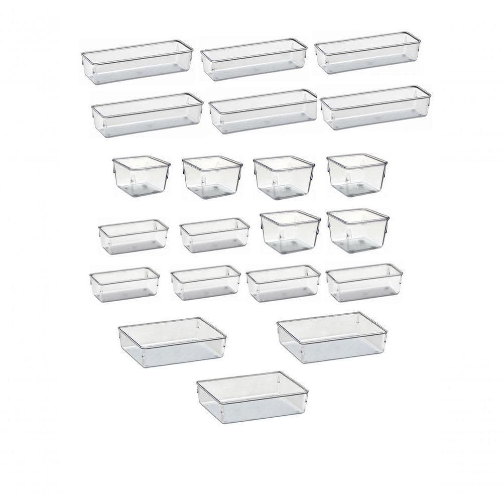 21 Organizadores Multiuso Modular Gavetas Acrílico Cristal