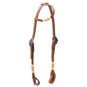Cabeçada 1 Orelha com Charroa Marrom Top Equine 37729