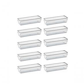 Kit 10 Organizador Modular Pote Transp Gde Acrimet