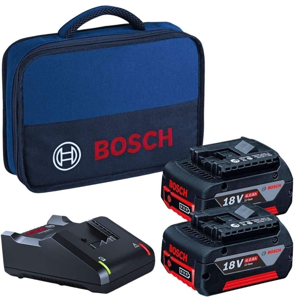 Bolsa Transporte para Ferramentas 12 POL e 2 Baterias 18v 4.0Ah e 1 Carregador Bivolt BOSCH