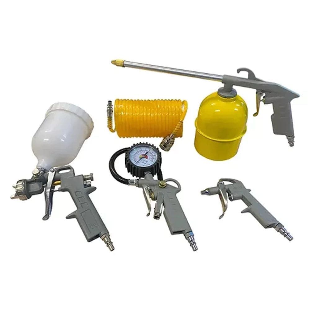 Kit De Pintura P/ Compressor De Ar 5 Pçs 750ml 8020 Titanium
