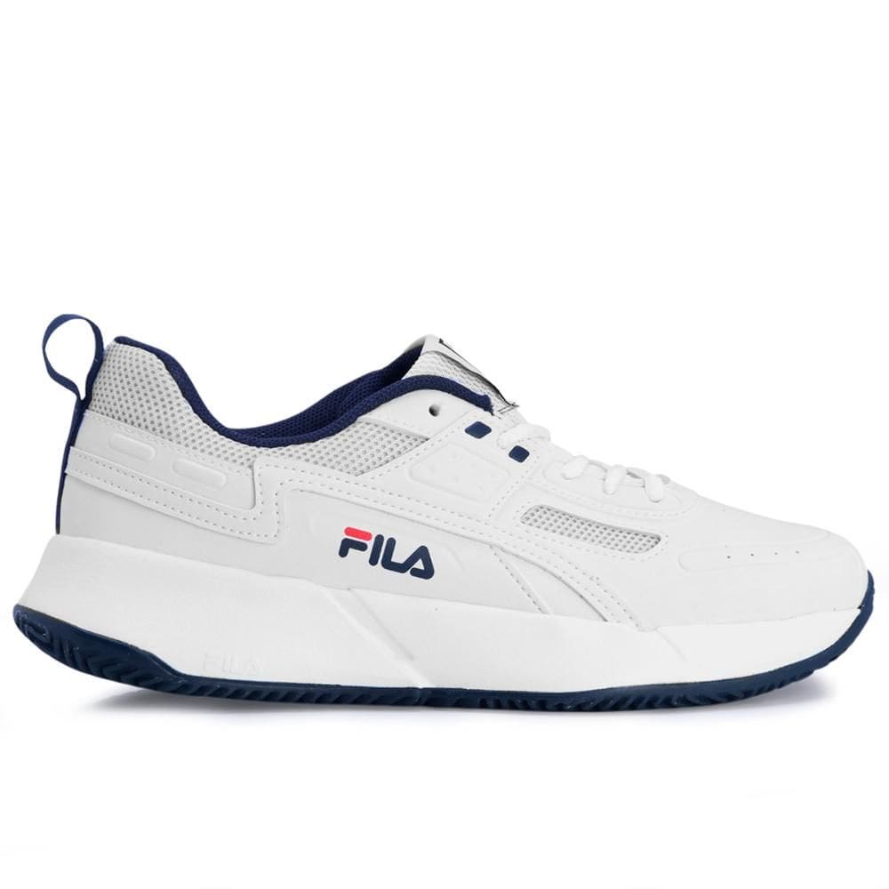 Tênis Fila Precision - Clay - Saibro - Branco Marinho e Vermelho