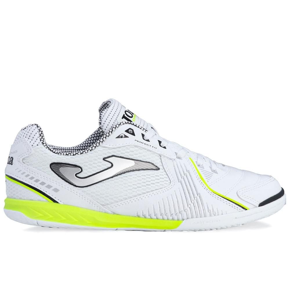 Chuteira Joma Futsal Dribling Branco e Amarelo