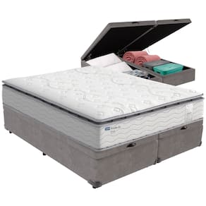Cama Box Baú e Colchão Amsterdã Molas Ensacadas Queen Probel