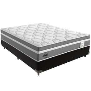 Cama Box Preto e Colchão Berlim Molas Ensacadas Casal Probel