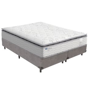 Cama Box Cinza e Colchão Amsterdã Molas Ensacadas Queen Probel
