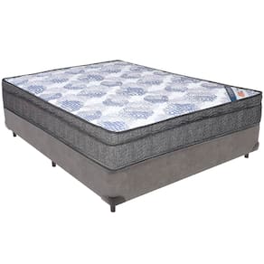 Cama Box Cinza e Colchão ISO Molas Ensacadas Viúvo Ortobom