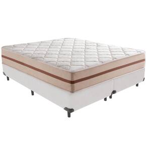 Cama Box Branco e Colchão Classic 22 cm Molas ensacadas Queen Anjos