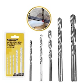 Jogo De Brocas Metal - Kit Completo 5 Peças Com Garantia
