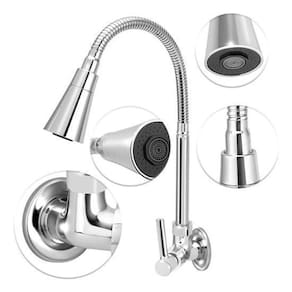 Torneira De Parede Cozinha Gourmet Flex Cromada - Cone