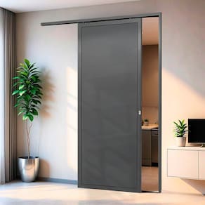 Porta de Correr Suspensa 210x100cm Lambril Dir L.25 Cinza