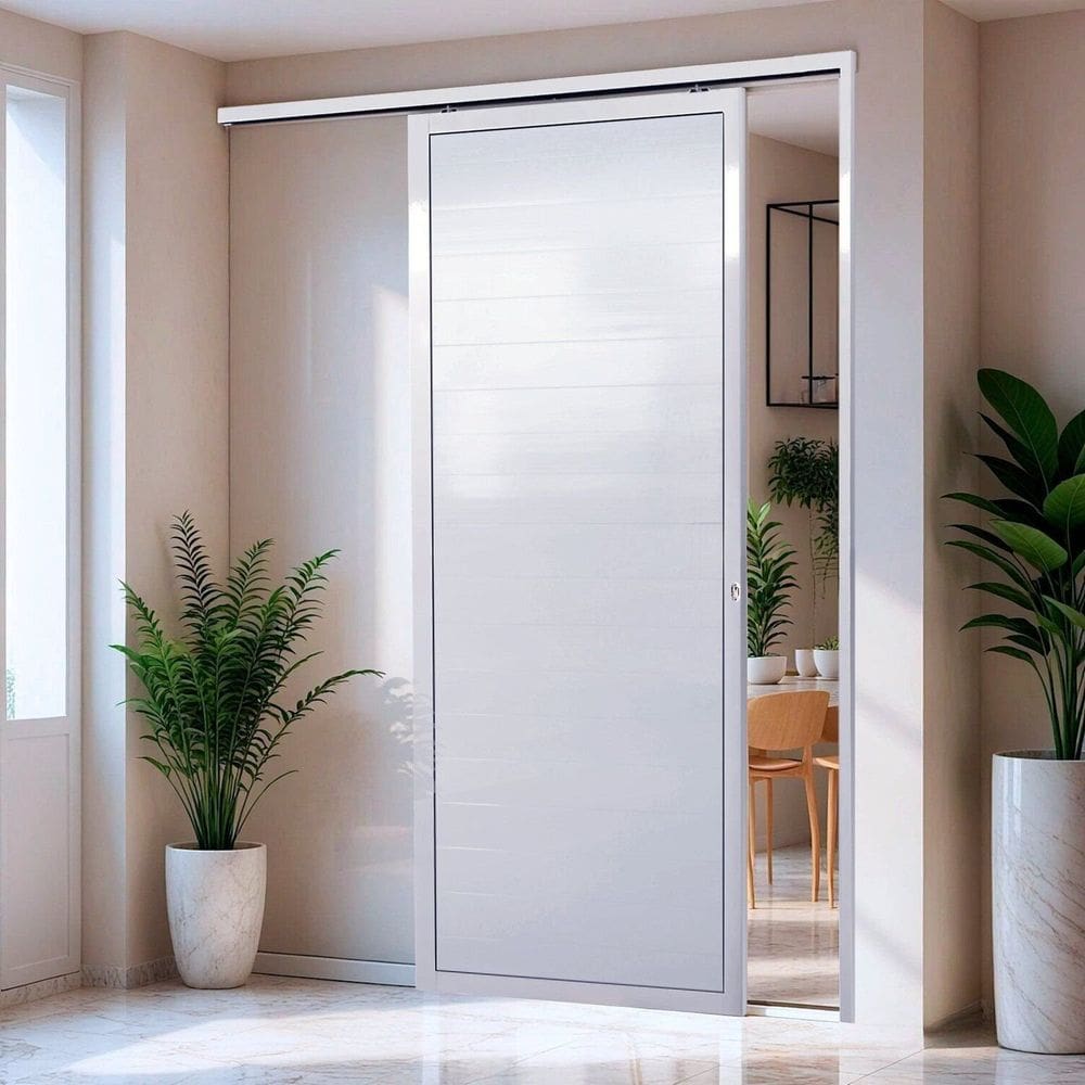 Porta de Correr Suspensa 210x70cm Lambril Dir L.25 Branco