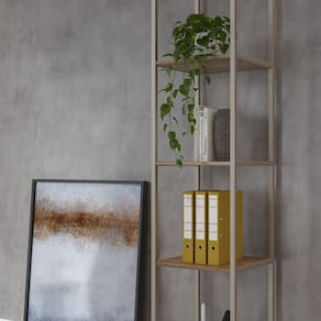 Estante Decorativa Voss 0.40 Prateleira Freijo/ Champanhe