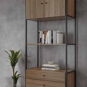 Estante Decorativa Voss 0.75 Freijo/ Preto