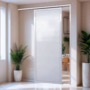 Porta de Correr Suspensa 210cm X 80cm Lambril Esq L.25 Brimak Branco