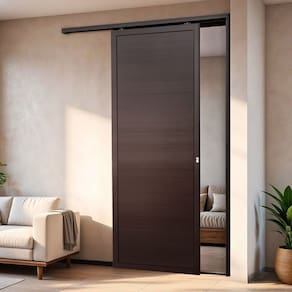 Porta de Correr Suspensa 210cm X 70cm Lambril Dir L.25 Brimak Corten