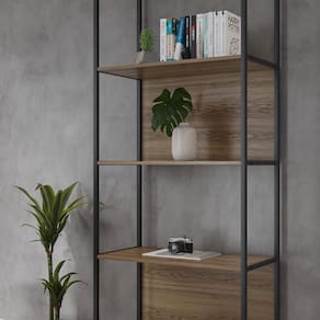 Estante Decorativa Voss 0.75 Prateleira Freijo/ Preto
