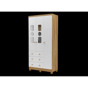 Guarda Roupa Infantil Moveis Peroba Tedy 03 portas MDF