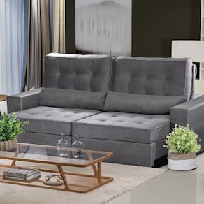 Sofá Curitiba Modular 5 Lugares 2.50 MT Retrátil e Reclinável