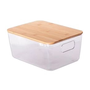 Cesto Organizador Com Tampa Bambu Idealle Eco 19 Cm - Paramount