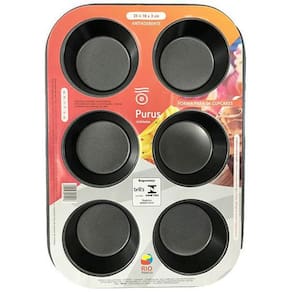 Forma / Assadeira Aco Carbono Antiaderente Cupcake