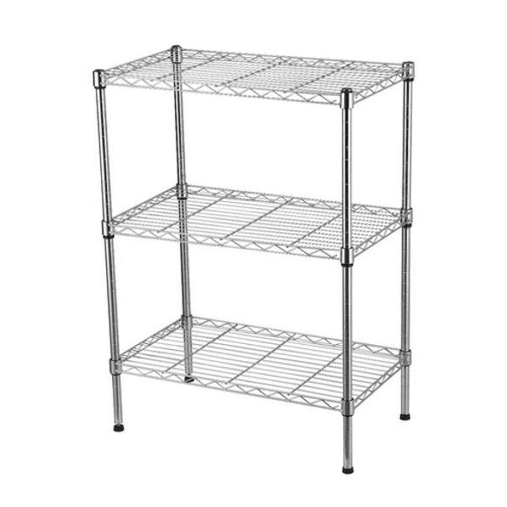 Estante Aço 3 Prateleiras Aramada 90 Cm C 3 Forros