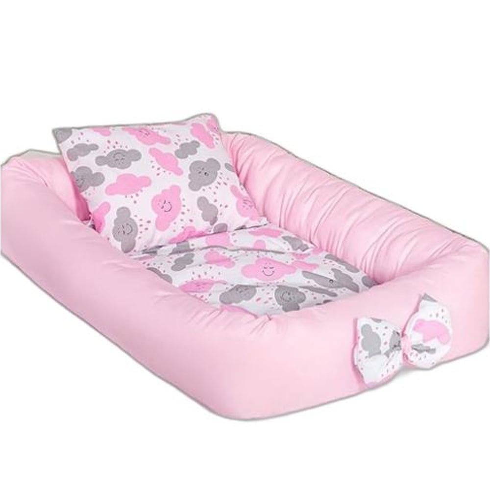 Ninho Redutor Nuvem Rosa Para Bebê 4 Peças