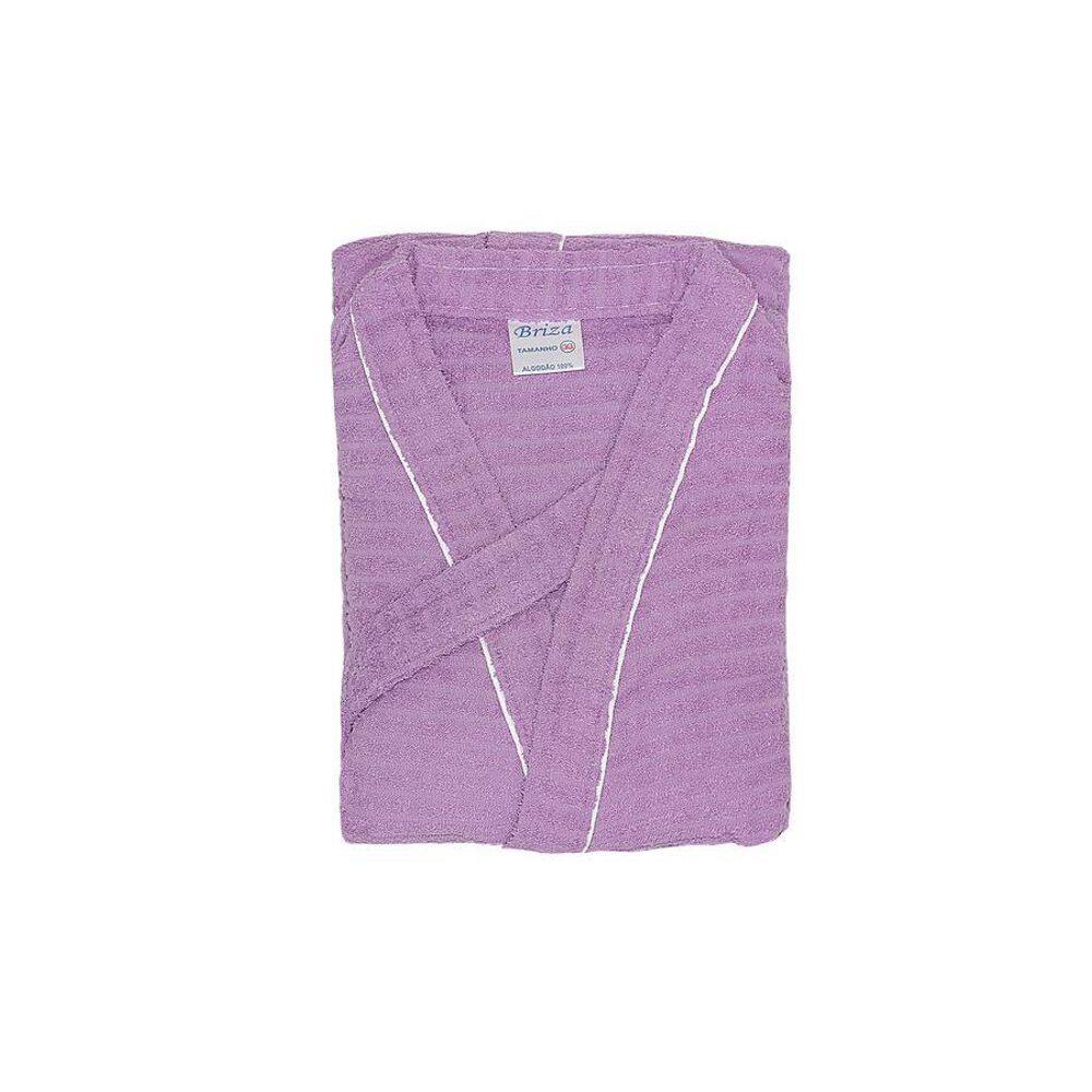 Roupão Atoalhado 100% Algodão Briza Lilas 4022 Tamanho G