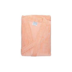 Roupão Veludo Plus Size Briza Salmão 3008 Tamanho Ggg