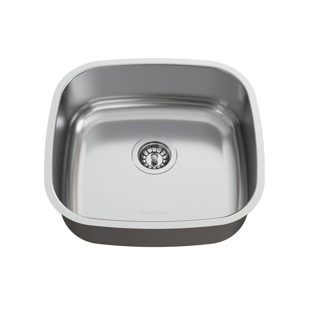 Cuba para Pia de Cozinha em Aço Inox N5 36x33,5x14cm Polida com Válvula GhelPlus Inox