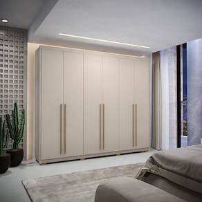 Guarda Roupa Dubai Majestic 6 Portas e 3 Gavetas Fendii - Vila Rica Móveis