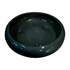 Vaso Baixo Redondo Cerâmica Decorativa De Green