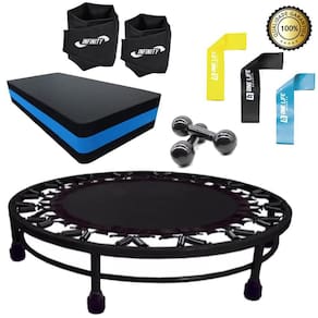 Kit Aeróbico Mini Jump+Mini Band+Caneleira 5Kg+Step+Halter 3