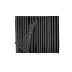 Cortina Blackout Com Voil 2,80x2,50 Para Trilho Suíço Avelã