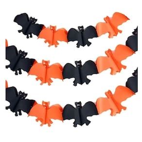 Guirlanda Bandeirola Morcego De Papel Halloween