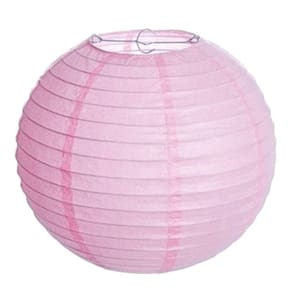 Lanterna Luminária De Papel Oriental Rosa Claro - 30cm