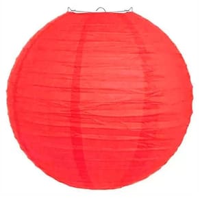 Lanterna Luminária Oriental De Tecido Vermelha - 35cm