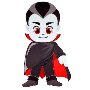 Painel Decorativo Halloween Vampiro Em Eva - 54cm X 32cm
