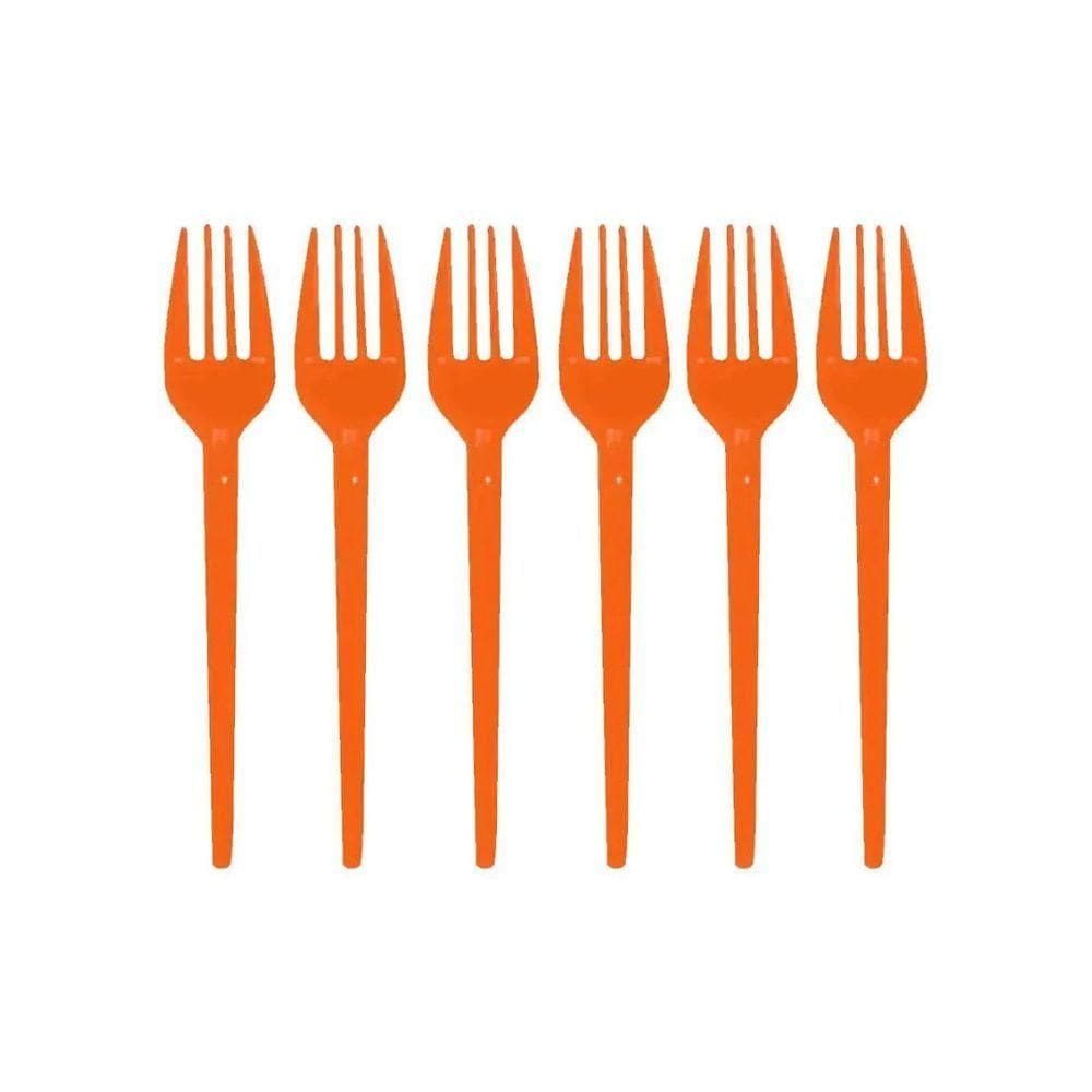 Garfinho Descartável Laranja Para Festas - 50 Unidades