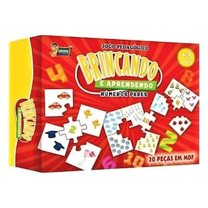 Jogo Pedagógico Brincando E Aprendendo Números Pares - 1 Un