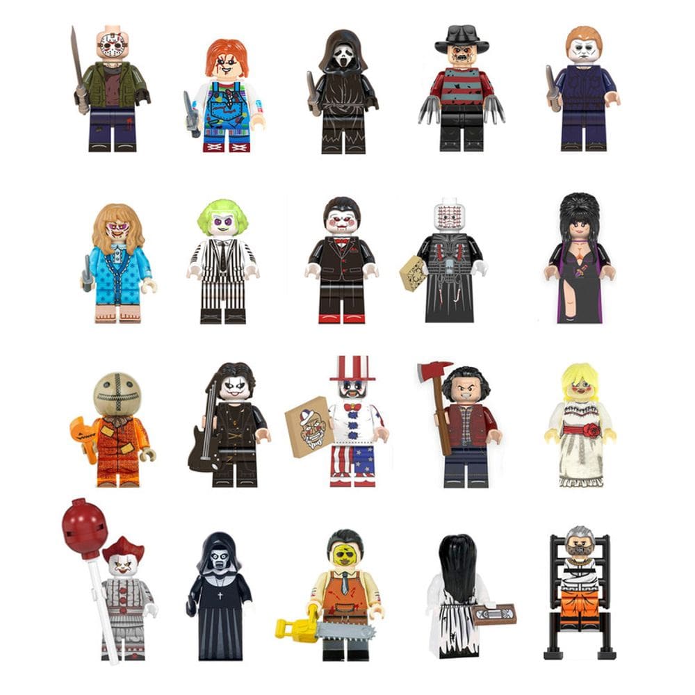 Boneco Filme Terror Classicos Cinema Bloco De Montar Escolha